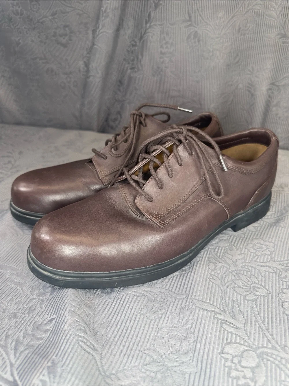 RED WING Brown Leather Steel Toe #6663 Work Shoes, Oxford Men’s 8.5 2E